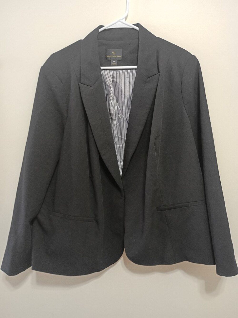Worthington Plus Size Black Blazer Size 3XL
